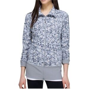 Lululemon Define Jacket Grey/Taupe abstract Full Zip Jacket Grey Size 10